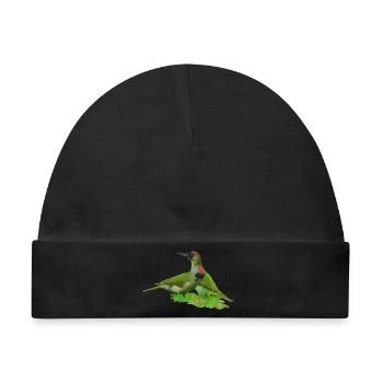 gruenspecht vogel - Baby Premium Organic Mütze - Schwarz - Vorne