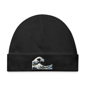 The Wave | Die Welle | Katsushika Hokusai - Baby Premium Organic Mütze - Schwarz - Vorne