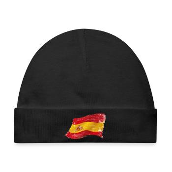 Bandera España ✅ Spanische Flagge ✔ - Baby Premium Organic Mütze - Schwarz - Vorne