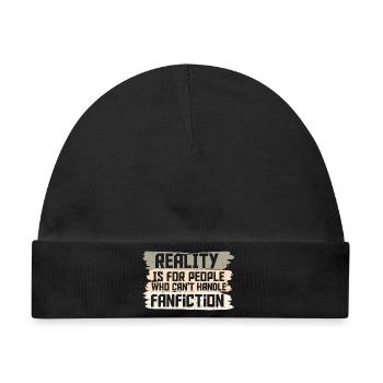 Reality and Fanfiction Mashup Design - Baby Premium Organic Mütze - Schwarz - Vorne