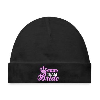 Bachelorette Team Bride Wedding bachelorette party - Baby Premium Organic Mütze - Schwarz - Vorne