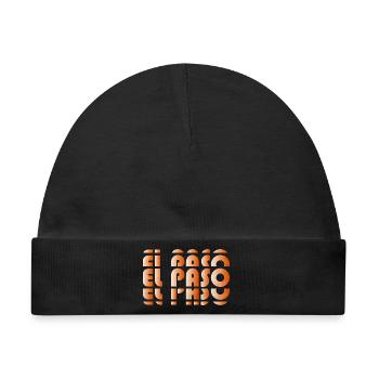 El Paso Gradient Grid - Baby Premium Organic Mütze - Schwarz - Vorne