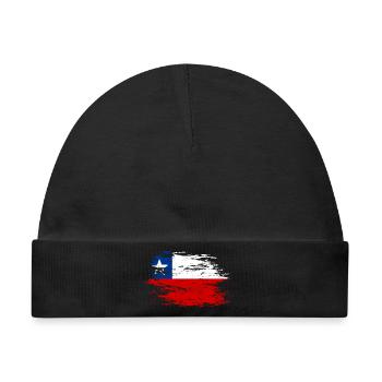 Chile Flagge used - Baby Premium Organic Mütze - Schwarz - Vorne