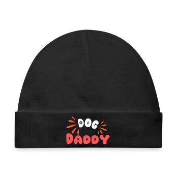 Hundepapa Fröhlicher Tippfehler und Orange - Baby Premium Organic Mütze - Schwarz - Vorne