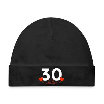 Hallo 30 Geburtstag 30er Geschenkidee Jahre Herz - Baby Premium Organic Mütze - Schwarz - Vorne