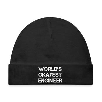 Der okayste Ingenieur der Welt T-Shirt - Baby Premium Organic Mütze - Schwarz - Vorne