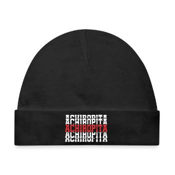 Achiropita T-Shirt mit gestapeltem Text - Baby Premium Organic Mütze - Schwarz - Vorne