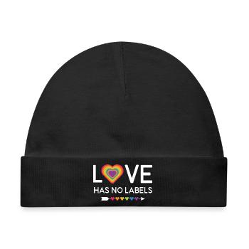 LGBT Pride Month - Liebe hat keine Etiketten - Baby Premium Organic Mütze - Schwarz - Vorne