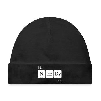 Elements Talk nerdy to me - Baby Premium Organic Mütze - Schwarz - Vorne