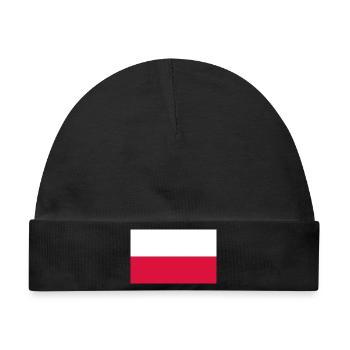 Polen - Baby Premium Organic Mütze - Schwarz - Vorne
