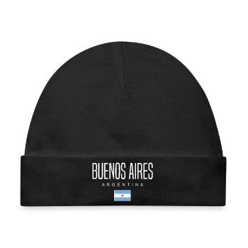 Buenos Aires Argentinien Argentinier - Baby Premium Organic Mütze - Schwarz - Vorne