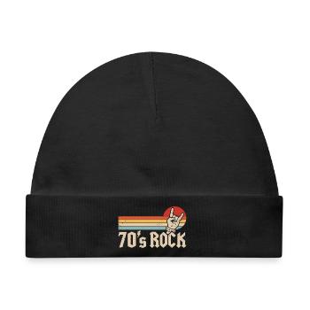 70er Rockmusik 1970er Metal Band Mottoparty - Baby Premium Organic Mütze - Schwarz - Vorne