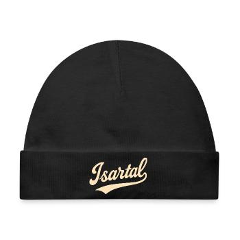 Isartal Schriftzug   - Baby Premium Organic Mütze - Schwarz - Vorne