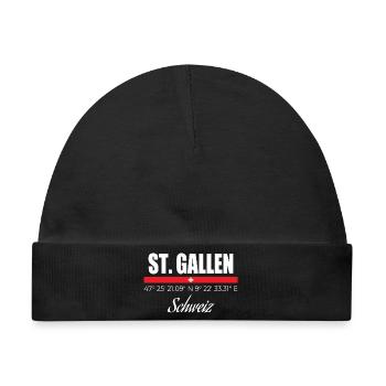St. Gallen - Baby Premium Organic Mütze - Schwarz - Vorne
