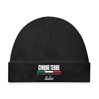 Cinque Terre - Baby Premium Organic Mütze - Schwarz - Vorne