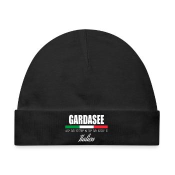 Gardasee - Baby Premium Organic Mütze - Schwarz - Vorne