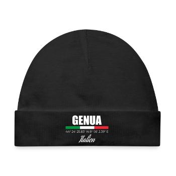 Genua - Baby Premium Organic Mütze - Schwarz - Vorne