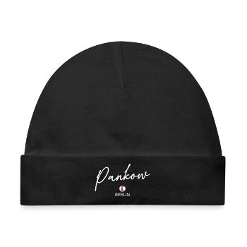 Pankow - Berlin Flagge - Berliner Bär - Berlinerin - Baby Premium Organic Mütze - Schwarz - Vorne