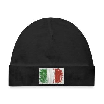 Italy Design  - Baby Premium Organic Mütze - Schwarz - Vorne