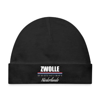 Zwolle - Baby Premium Organic Mütze - Schwarz - Vorne