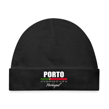 Porto - Baby Premium Organic Mütze - Schwarz - Vorne