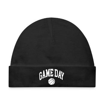 Game Day Basketball Fan - Baby Premium Organic Mütze - Schwarz - Vorne