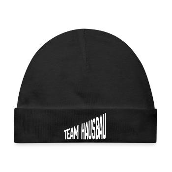 Team Hausbau - Baby Premium Organic Mütze - Schwarz - Vorne