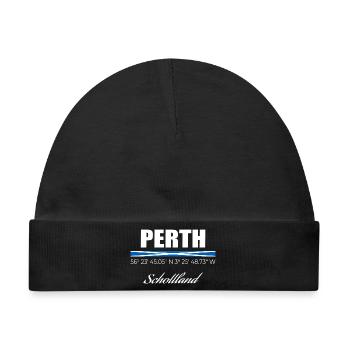 Perth - Baby Premium Organic Mütze - Schwarz - Vorne