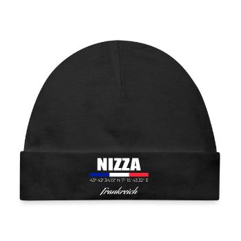 Nizza - Baby Premium Organic Mütze - Schwarz - Vorne
