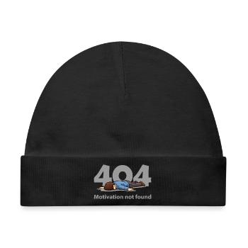 Motivation nicht gefunden – Fehler 404 - Baby Premium Organic Mütze - Schwarz - Vorne