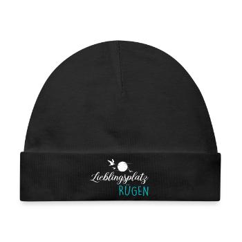 Ostsee Insel LIEBLINGSPLATZ RÜGEN Lustiges - Baby Premium Organic Mütze - Schwarz - Vorne