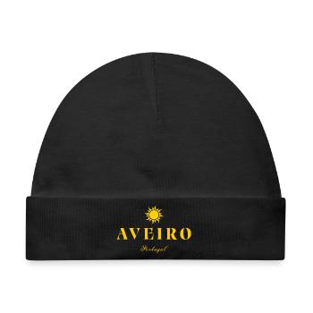 Aveiro Portugal Sonnenlogo - Baby Premium Organic Mütze - Schwarz - Vorne