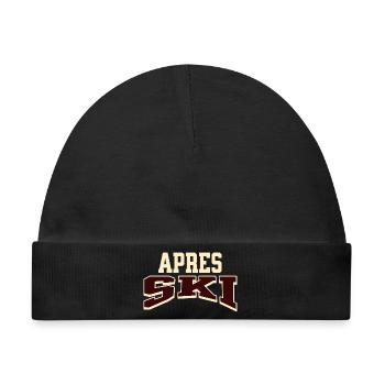 Apres Ski - Baby Premium Organic Mütze - Schwarz - Vorne