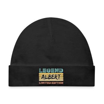 Spruch Albert - Baby Premium Organic Mütze - Schwarz - Vorne