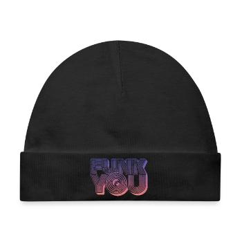 Funk You Vintage - Baby Premium Organic Mütze - Schwarz - Vorne