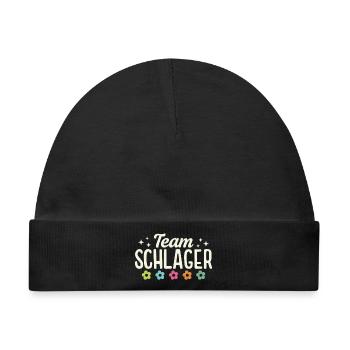 Team Schlager Party Schlagermusik Tanzparty Musik - Baby Premium Organic Mütze - Schwarz - Vorne