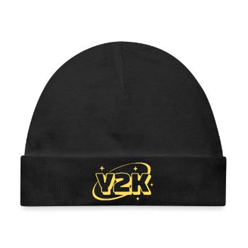 Y2K Retro Glanz Grafik - Baby Premium Organic Mütze - Schwarz - Vorne