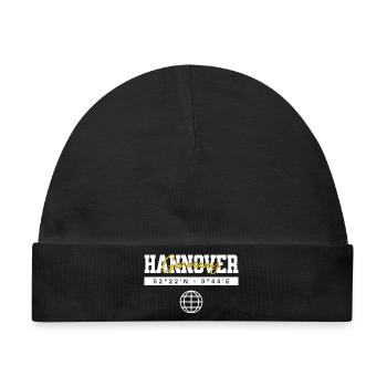 Hannover Niedersachsen Koordinaten Reise Souvenir - Baby Premium Organic Mütze - Schwarz - Vorne