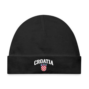 Croatia - Kroatien - Wappen - Mittelmeer - Adria - Baby Premium Organic Mütze - Schwarz - Vorne