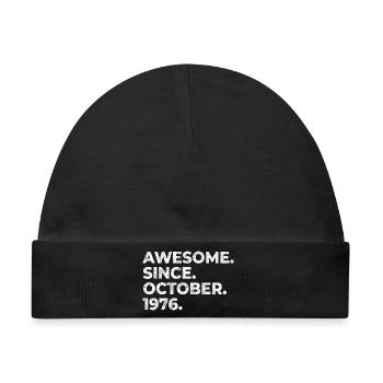 Awesome since Oktober 1976 Geburtstag Geschenk - Baby Premium Organic Mütze - Schwarz - Vorne