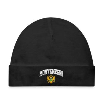 Montenegro - Wappen - Adler - Balkan - Baby Premium Organic Mütze - Schwarz - Vorne