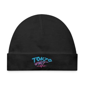 Tokio Spirit Neon-Graffiti - Baby Premium Organic Mütze - Schwarz - Vorne