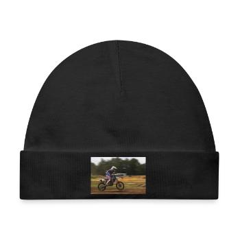 Motocross Action - Baby Premium Organic Mütze - Schwarz - Vorne