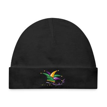 Narrenkappe Mardi Gras New Orleans Karneval - Baby Premium Organic Mütze - Schwarz - Vorne