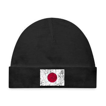 Japan Flagge Japan Fahne Flagge Flagge bandera - Baby Premium Organic Mütze - Schwarz - Vorne