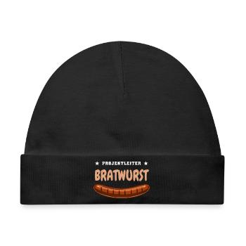 Projektleiter Bratwurst - Grill Fan Grillen Wurst - Baby Premium Organic Mütze - Schwarz - Vorne