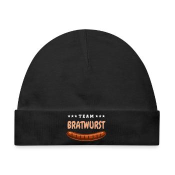Team Bratwurst - Grill Fan - Grillen Wurst - Baby Premium Organic Mütze - Schwarz - Vorne