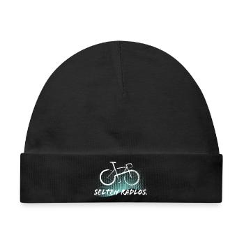 Selten Radlos - Fahrrad - Baby Premium Organic Mütze - Schwarz - Vorne