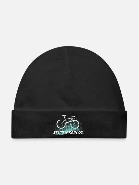 Selten Radlos - Fahrrad - Baby Premium Organic Mütze - Schwarz