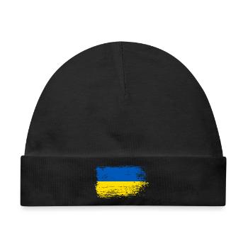 Hinweis Pinselstrich Ukraine - Baby Premium Organic Mütze - Schwarz - Vorne